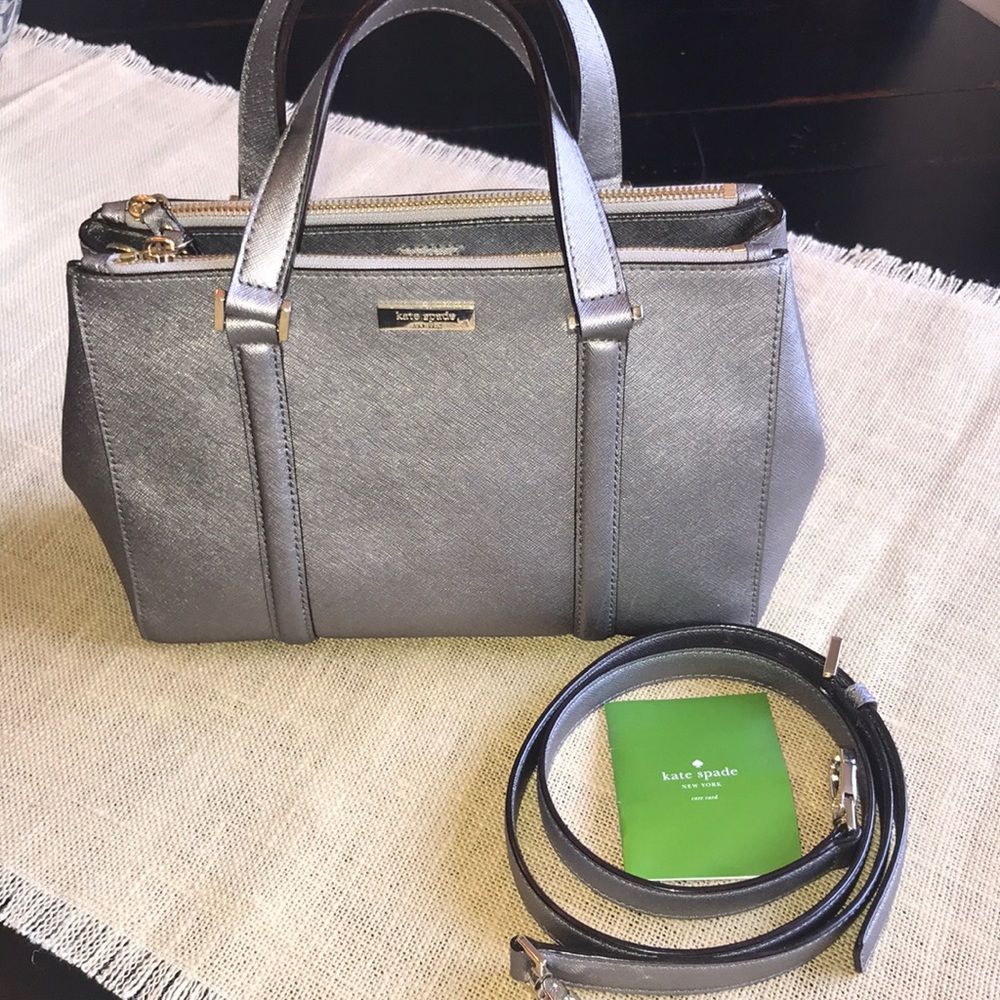 Silver KATE SPADE Convertible Bag Great Condition